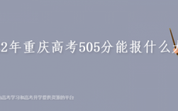 重庆505（重庆505分是一本还是二本）