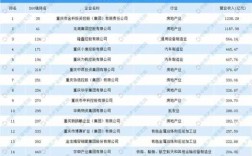 重庆50强企业名单（重庆50强企业名单及销售金额排名）