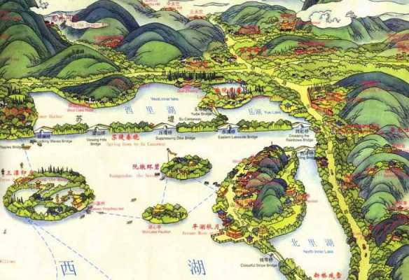 广州西湖平面图（西湖景区平面图）-图2