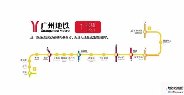 广州地铁1号线地铁站（广州地铁1号线地铁站点线路图高清）-图1