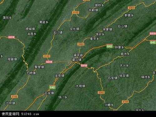 重庆梁平县地图（重庆梁平地形图）-图2