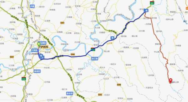 泸州到重庆地图全图（泸州到重庆路线查询）