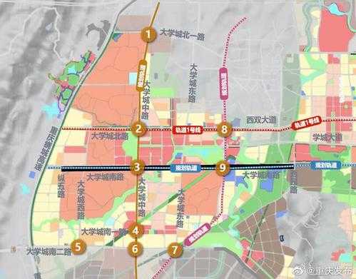 重庆大学城北一路（重庆大学城北一路地铁站规划）