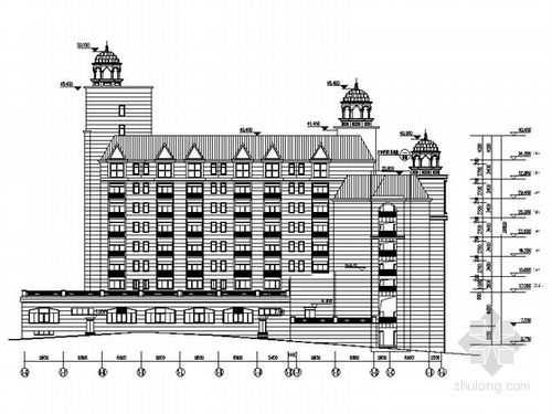 高层酒店式公寓平面图（高层酒店立面效果图）-图2